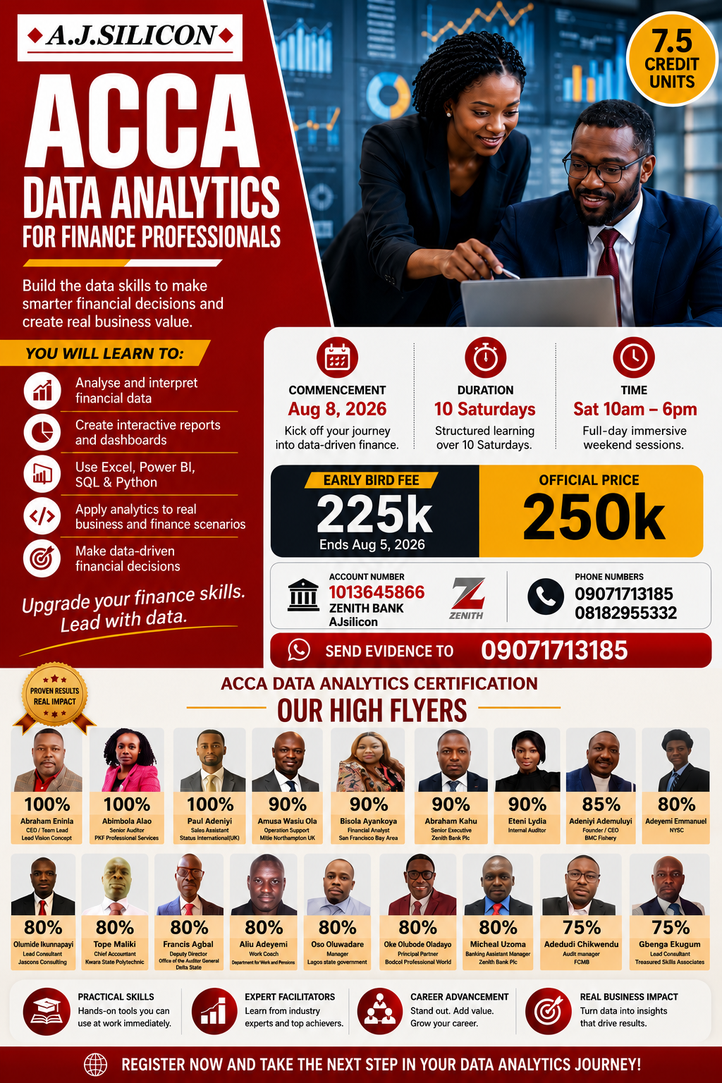 ACCA DATA ANALYTICS FOR FINANCE PROFESSIONALS Training starts on Sat, 8th Aug 2026.